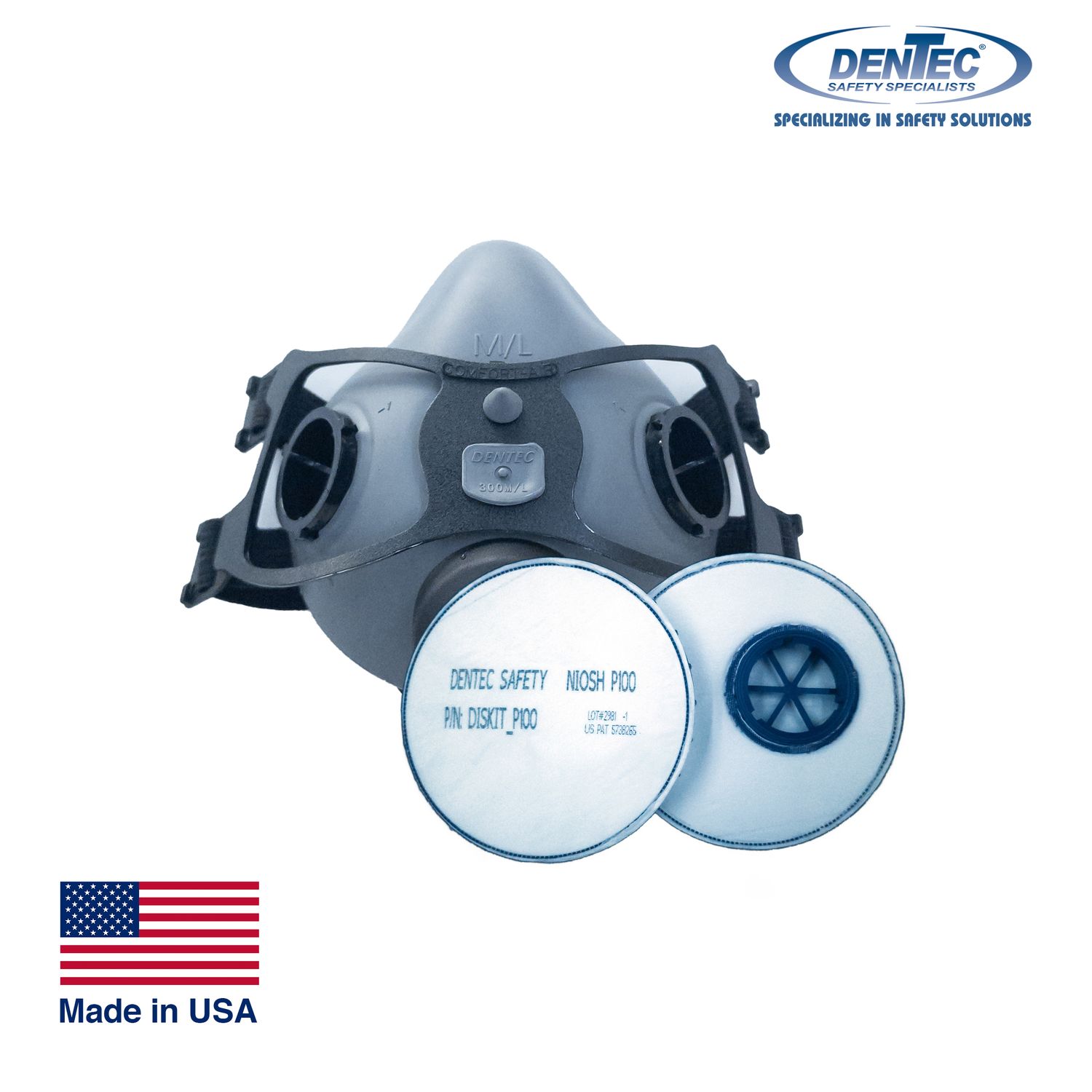 Dentec Safety Specialist Safety And Workwear Comfort-Air 300+P100 DISKIT