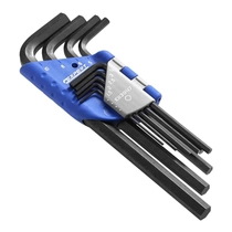Laser 2220 Set Di 9 Chiavi A Brugola A Sfera Extra Lunghe – 1.5-10 Mm – Acciaio Al Cromo Vanadio – Utensili Da Officina