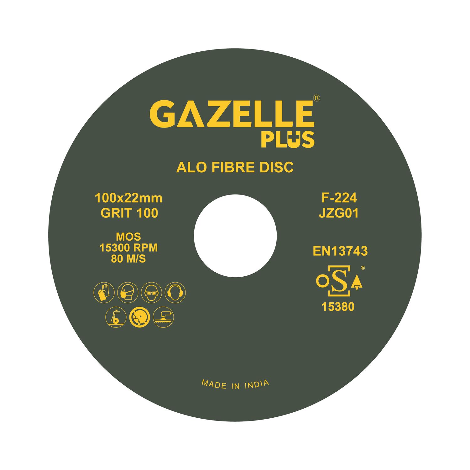 Gazelle Fibre Discs F224/4/100 Thumbnail 0
