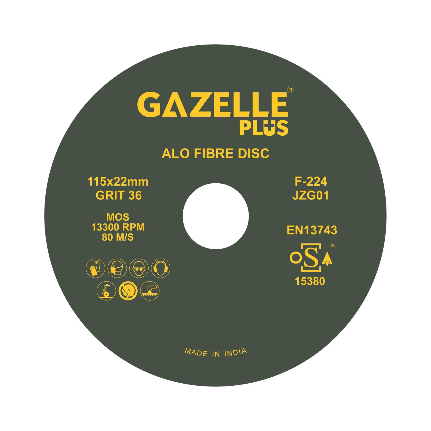 Gazelle Fibre Discs F224/4.5/36 Thumbnail 0