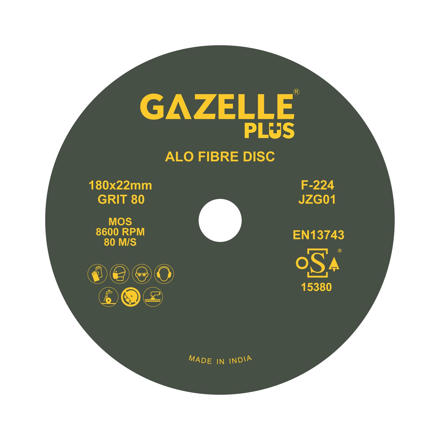 Gazelle Fibre Discs F224/7/80 Thumbnail 0