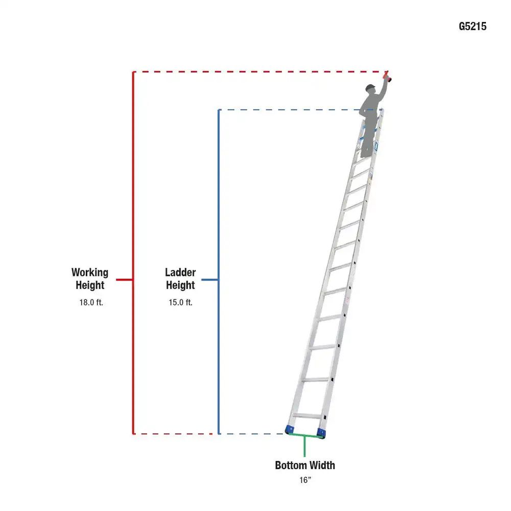 Gazelle Aluminium Straight Ladders G5215 Thumbnail 5