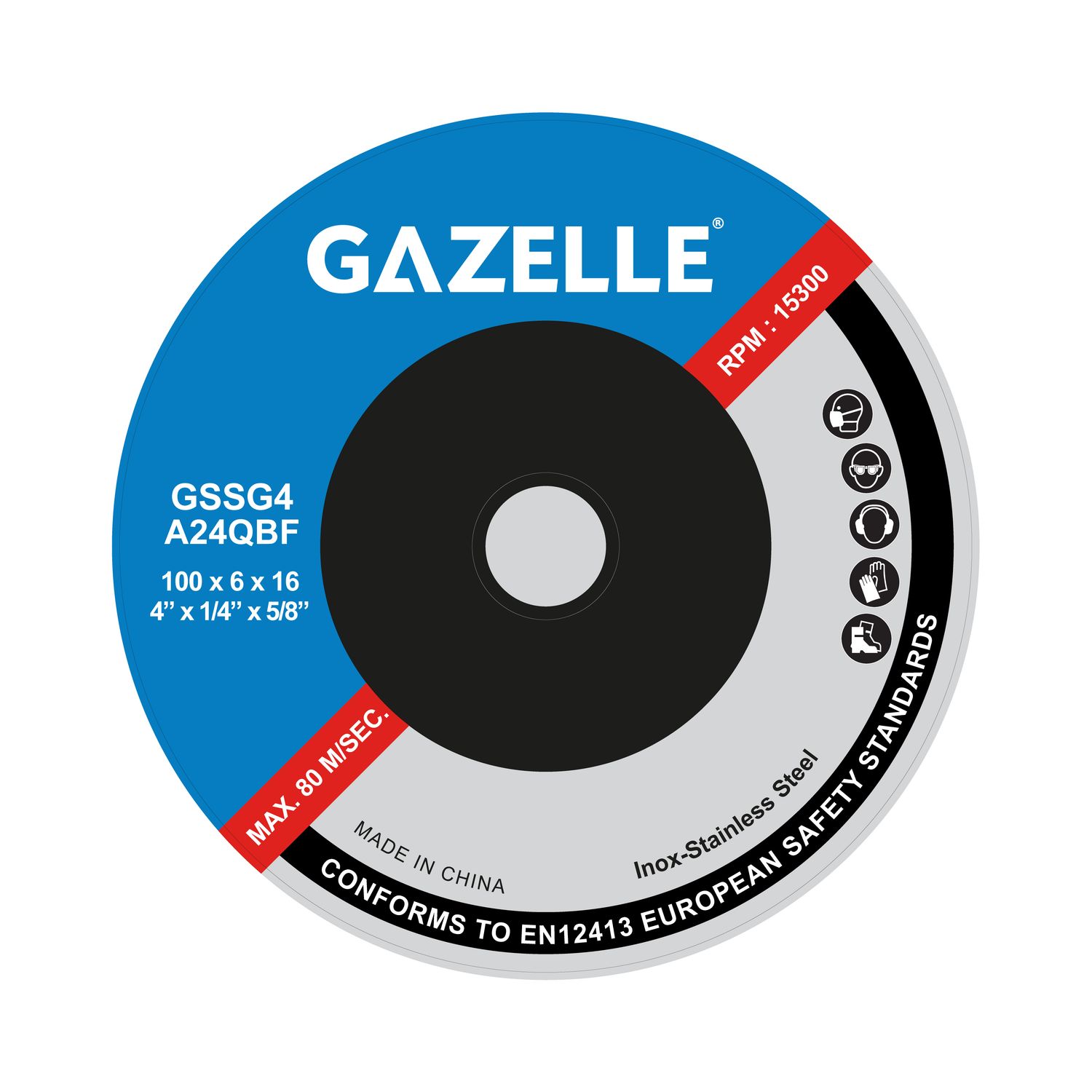 Gazelle Stainless Steel Grinding Discs GSSG4 Thumbnail 0