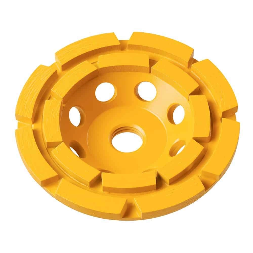 DEWALT DW4777 5" Diamond Cup Wheel - Double Row Concrete Grinding Wheel For Masonry